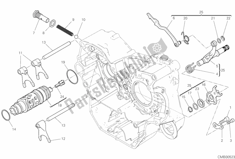 Todas las partes para Shift Cam - Horquilla de Ducati Scrambler Cafe Racer Thailand 803 2019